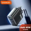Toocki 2db USB + 2db USB C40W GaN gyorstöltő adapter (40140039)