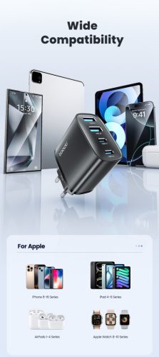 Toocki 2db USB + 2db USB C40W GaN gyorstöltő adapter (40140039)