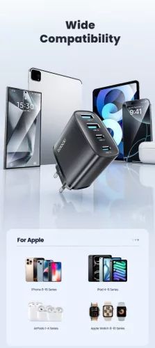 Toocki 2db USB + 2db USB C40W GaN gyorstöltő adapter (40140039)