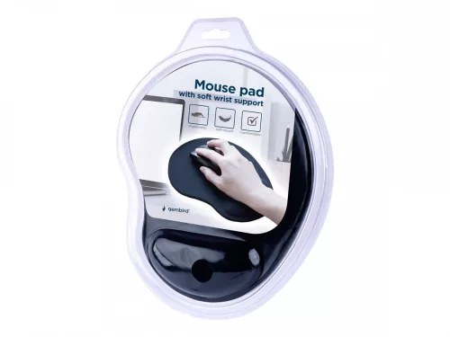 Gembird zselés egérpad fekete (MP-ERGO-01)