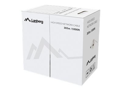 Lanberg UTP CAT5e tömör 100% réz kábel 305m fekete (LCU5-12CU-0305-BK)