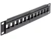 Delock 10" keystone patch panel 12 portos, fekete (43259)