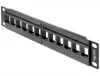 Delock 10" keystone patch panel 12 portos, fekete (43259)