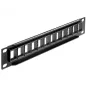   Delock 10" keystone patch panel 12 portos, fekete (43259)