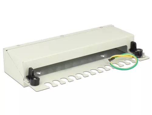 Delock Keystone Számítógép Patch Panel 12 Port, szürke (43335)