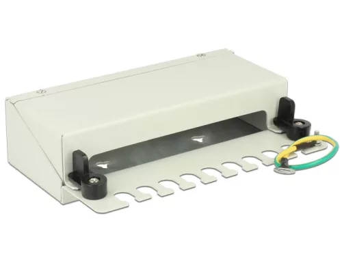 Delock Keystone Számítógép Patch Panel 8 Port, szürke (43336)