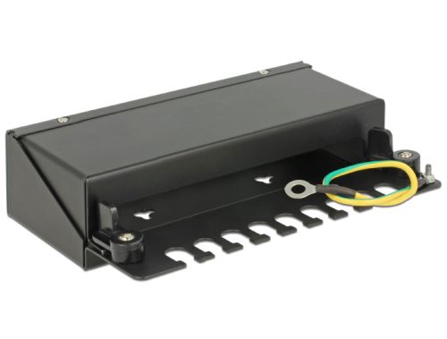Delock Keystone Számítógép Patch Panel 8 Port, fekete (43338)