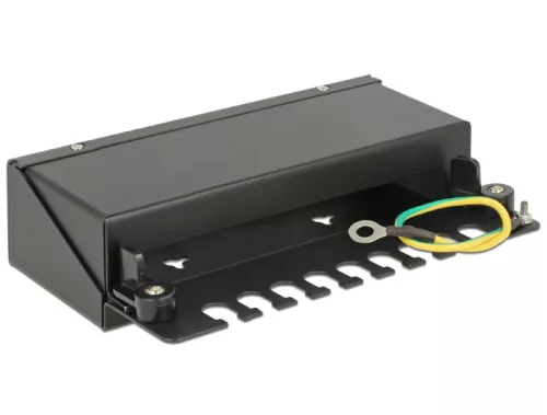 Delock Keystone Számítógép Patch Panel 8 Port, fekete (43338)