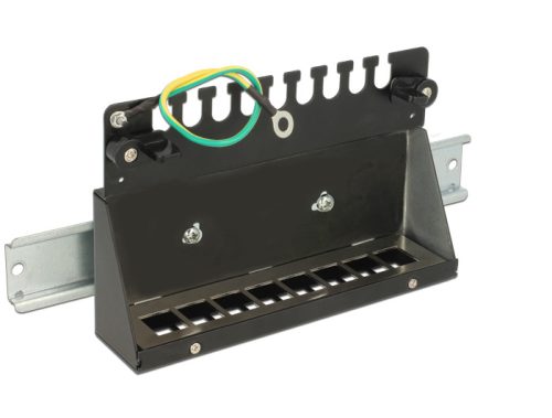 Delock Keystone Számítógép Patch Panel 8 Port, fekete (43338)