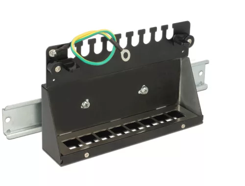 Delock Keystone Számítógép Patch Panel 8 Port, fekete (43338)