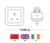 Goobay EU - UK földelt átalakító adapter fekete (45352)