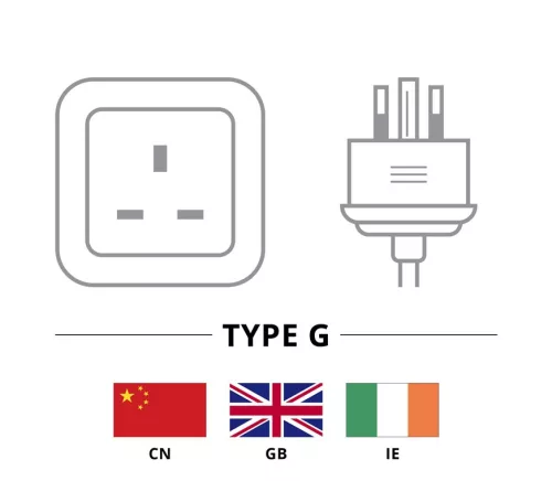 Goobay EU - UK földelt átalakító adapter fekete (45352)