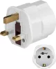 Goobay EU - UK földelt átalakító adapter fehér (45353)
