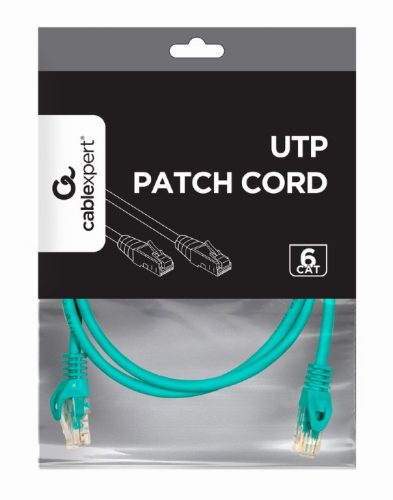 Gembird UTP Cat6 ethernet kábel 1.5m zöld (PP6U-1.5M/G)