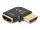 Delock HDMI 90 fokos balos 8K 60Hz fém adapter (60018)