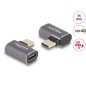 Delock USB C PD 40Gbit/s 8K 60Hz balos/jobbos adapter (60047)