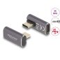 Delock USB C PD 40Gbit/s 8K 60Hz 90 fokos elforgatott adapter (60048)