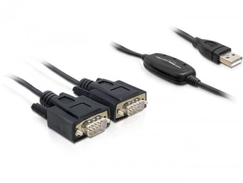 Delock USB 2.0 > 2 x soros 1.4m kábel (61886)