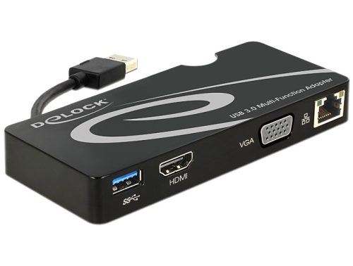 Delock USB 3.0 - HDMI, VGA, Gigabit LAN, USB 3.0 konverter (62461)