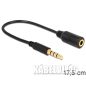 Delock 3.5mm Jack 4pin apa (CTIA) - 3.5mm 4pin anya (OMTP) átalakító (62498)
