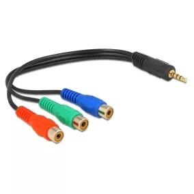   Delock 3x RCA anya - Jack 3.5mm apa átalakító adapter (62499)