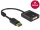 Delock Displayport 1.2 - DVI 4K aktív adapter (62599)