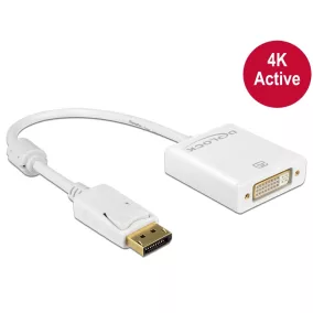 Delock Displayport 1.2 - DVI 4K aktív adapter (62600)