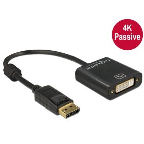 Delock Displayport 1.2 - DVI 4K passzív adapter (62601)