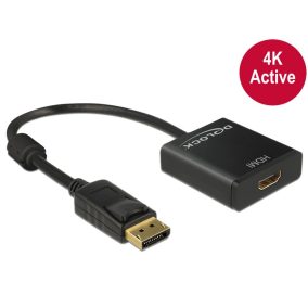   Delock DisplayPort apa 1.2 - HDMI anya adapter, fekete (62607)