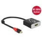   Delock mini DisplayPort apa 1.2 - HDMI anya adapter 4K 60Hz (62735)