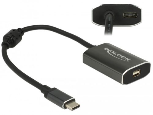 Delock USB Type C - mini DisplayPort (DP váltakozó mód) 4K 60Hz PD funkcióval adapter (62990)