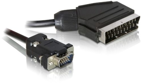 Delock SCART kimenet – VGA bemenet, video kábel 2m (65028)