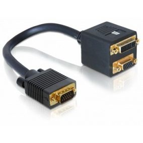 Delock Adapter VGA dugó - DVI-I és VGA aljzat (65068)