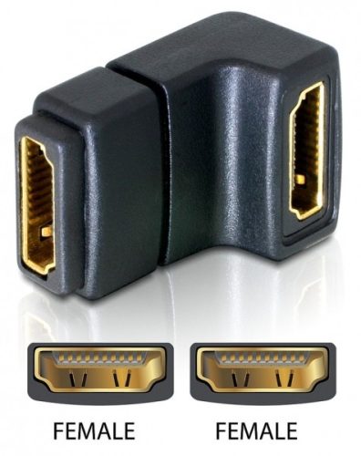 Delock HDMI könyök 90° toldó adapter (65075)