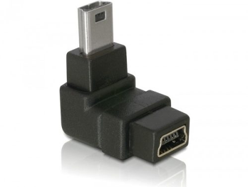Delock USB mini 5pin apa - anya 90 fokos adapter (65097)
