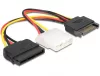 Delock 15 tűs SATA (apa) - 4 tűs Molex (anya) + 15 tűs (65235)
