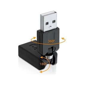 Delock forgatható USB apa - USB anya adapter (65260)