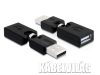 Delock forgatható USB apa - USB anya adapter (65260)
