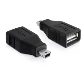 Delock mini USB apa - USB anya adapter (65277)