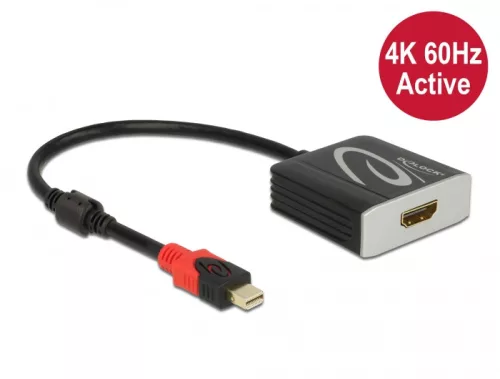 Delock mini DisplayPort apa 1.4 - HDMI anya aktív adapter 4K 60Hz (65302)