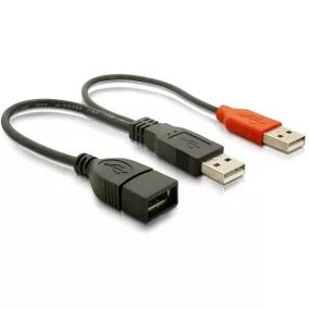 Delock USB adat- és tápkábel, fekete (65306)