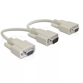 Delock VGA apa > 2 x VGA anya adapter, 20 cm (65328)
