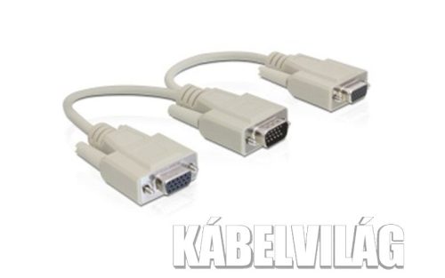 Delock VGA apa > 2 x VGA anya adapter, 20 cm (65328)