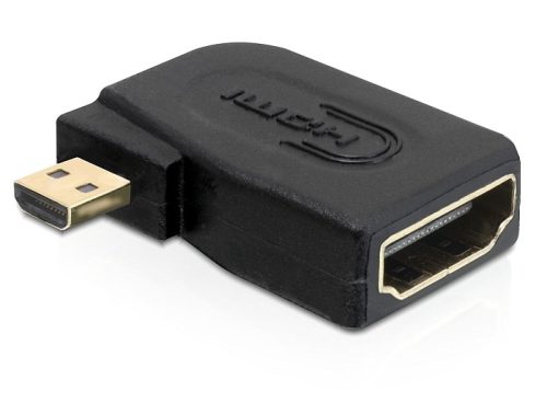 Delock HDMI-A anya > micro HDMI-D apa hajlított adapter (65352)