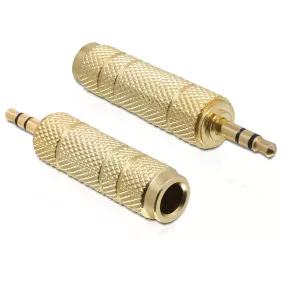   Delock sztereo Jack 3.5 apa - 6.35 Jack aljzat fém adapter (65360)