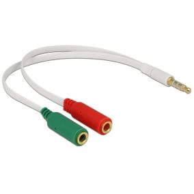   Delock Jack 4pin (CTIA) 3.5 apa - 2x Jack anya adapter (65447)