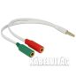 Delock Jack 4pin (CTIA) 3.5 apa - 2x Jack anya adapter (65447)
