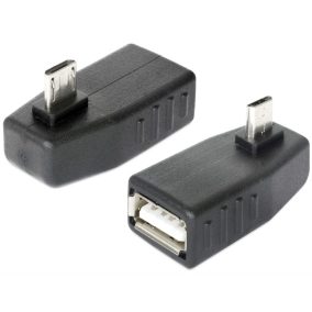 Delock USB micro B OTG, 90°-ban forgatott adapter (65474)