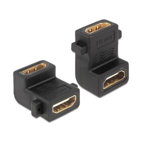   Delock HDMI könyök 90° toldó adapter csavarhellyel (65510)