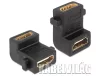 Delock HDMI könyök 90° toldó adapter csavarhellyel (65510)